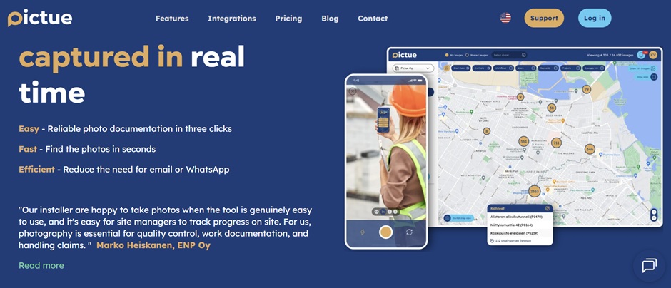 Pictue AI-powered construction documentation